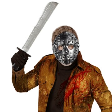Halloween knife and mask
