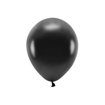 Metallic Black Balloons 10x - 30 cm
