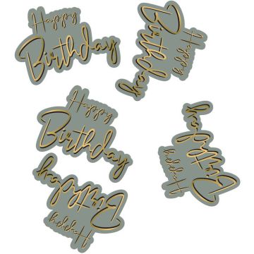 Happy Birthday table confetti in golden dawn 45x - 5 cm