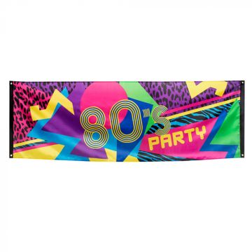 Colourful 80s banner - 74x220 cm