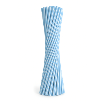 6x220 mm straws 50x blue reusable