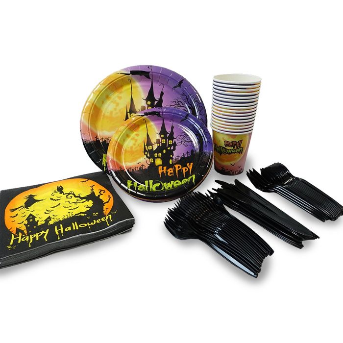 Halloween table setting pack for 16 people