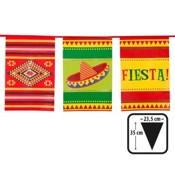 Mexican fiesta plastic garland - 10 m