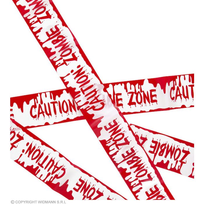 Warning Tape - CAUTION: ZOMBIE ZONE - 7.2 m