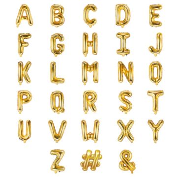 Gold letter balloons 35 cm 