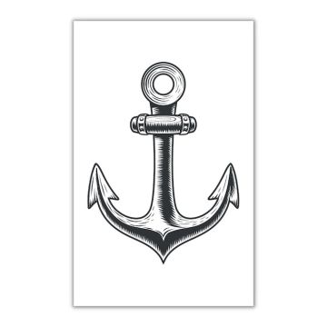Fake and temporary ship anchor tattoo 8.5x11 cm 