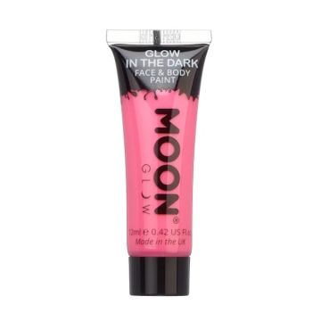 Glow-in-the-dark Face and Body Paint Pink 12 ml Moon Creations