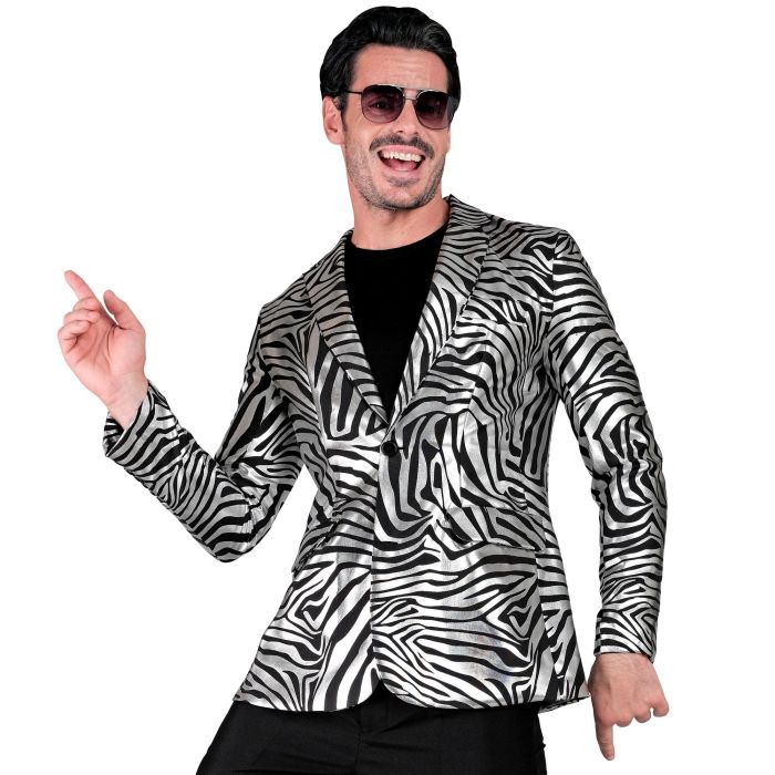 Silver Zebra Jacket with Metallic Finish
