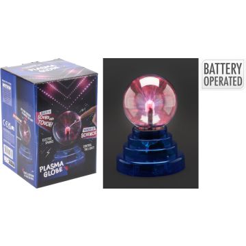 Battery-operated Plasma Globe Lamp H 14 cm
