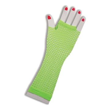 UV Net Gloves Long Green 2x - 25 cm neon