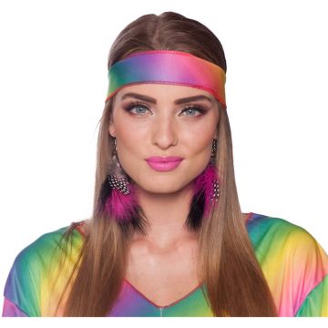 Hippie feather earrings