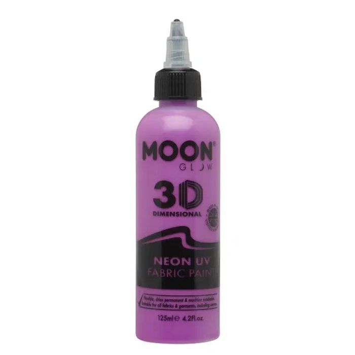 Neon UV Fabric Paint Purple 125 ml Moon Creations