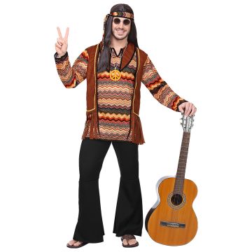 Men's Hippie Costume with Necklace