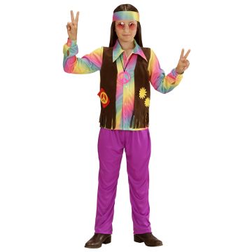 Hippie outfit with waistcoat, trousers and headband