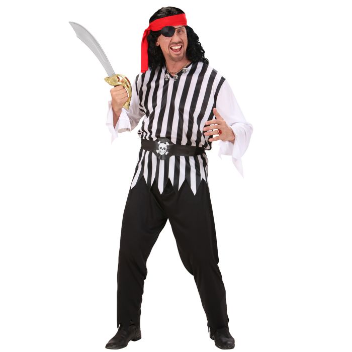Striped Pirate Costume for Men