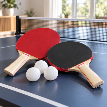 Table Tennis Set - 3 Balls and 2 x 2-Star Bats