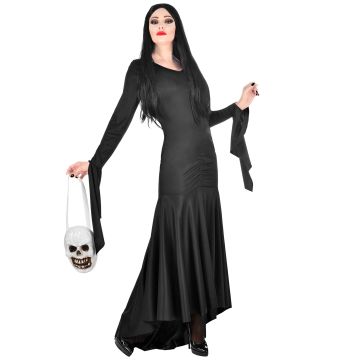 Mortisia costume with skull bag