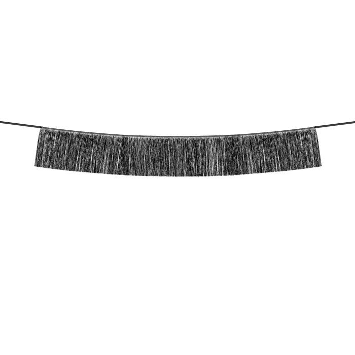 Black fringed garland - 135x20 cm
